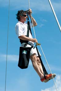 Mastclimber Climbing the Mast